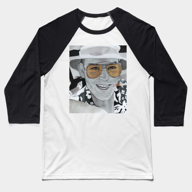 Fear and Loathing Baseball T-Shirt by artofannabellepullen